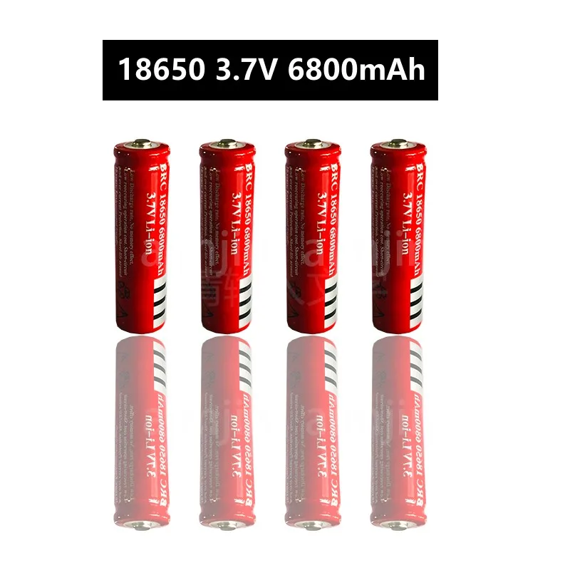 Batteria Originale 18650 3.7V 6800Mah Batteria Ricaricabile Agli Ioni Di Litio Per Batteria Torcia A Led Batterie Al Litio Litio + Caricabatterie