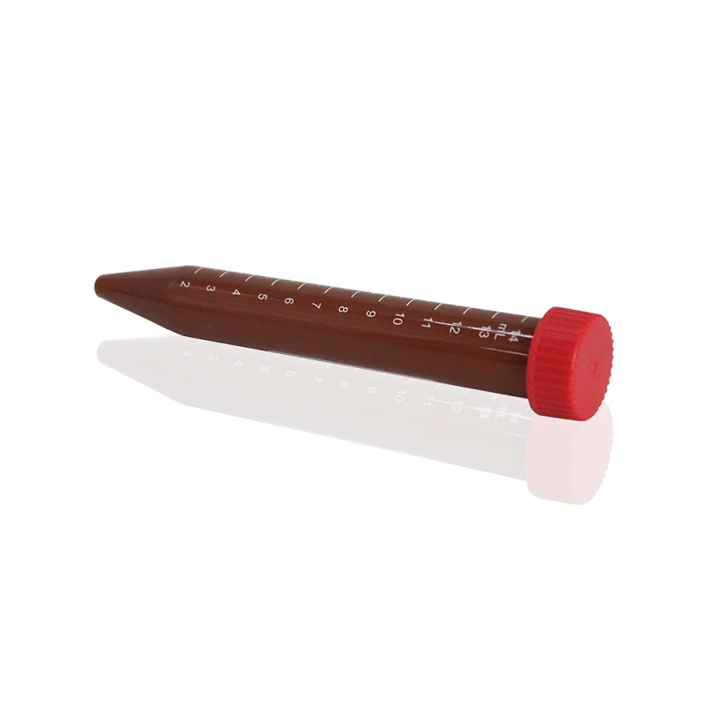 LABSELECT Sterilized centrifuge tube, Brown 15ml Centrifuge tube, 50 pieces/pack, CT-103-15A