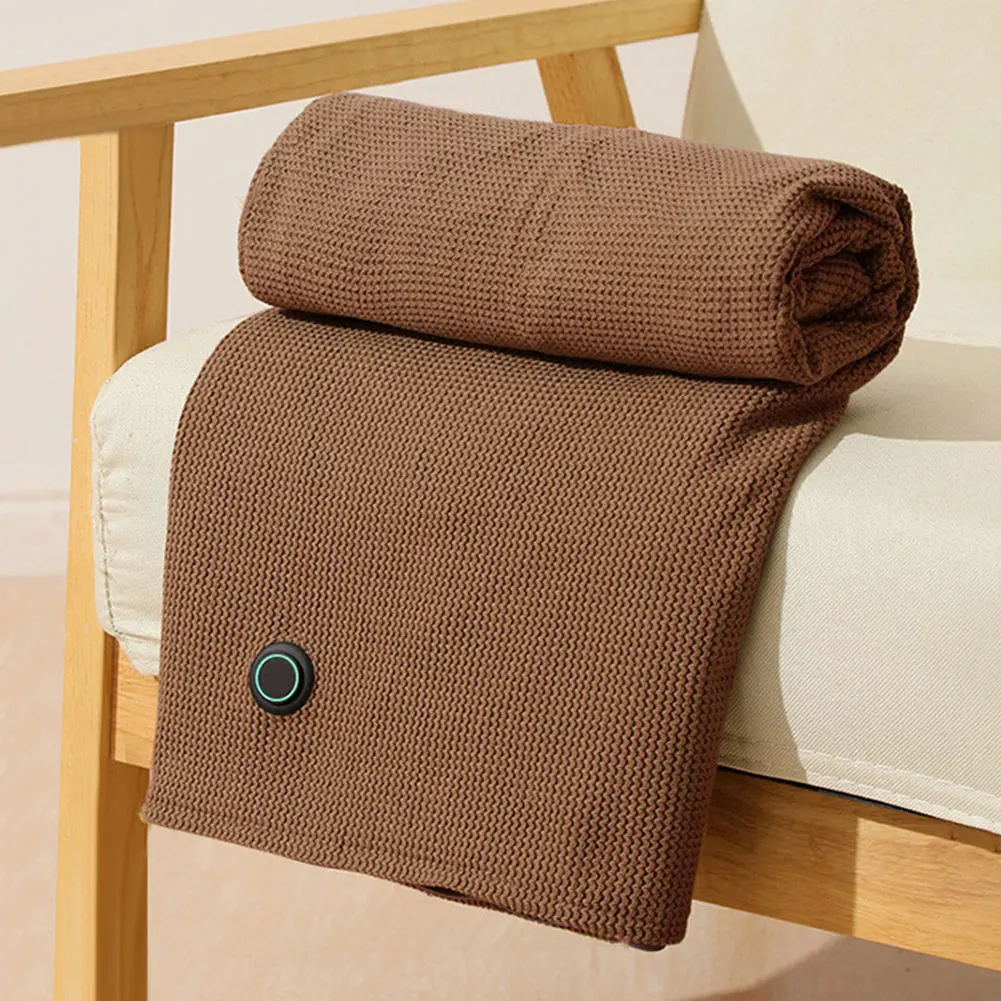 Premium USB Heated Blanket Shawl 3 Heat Levels 5000mAh Power Bank