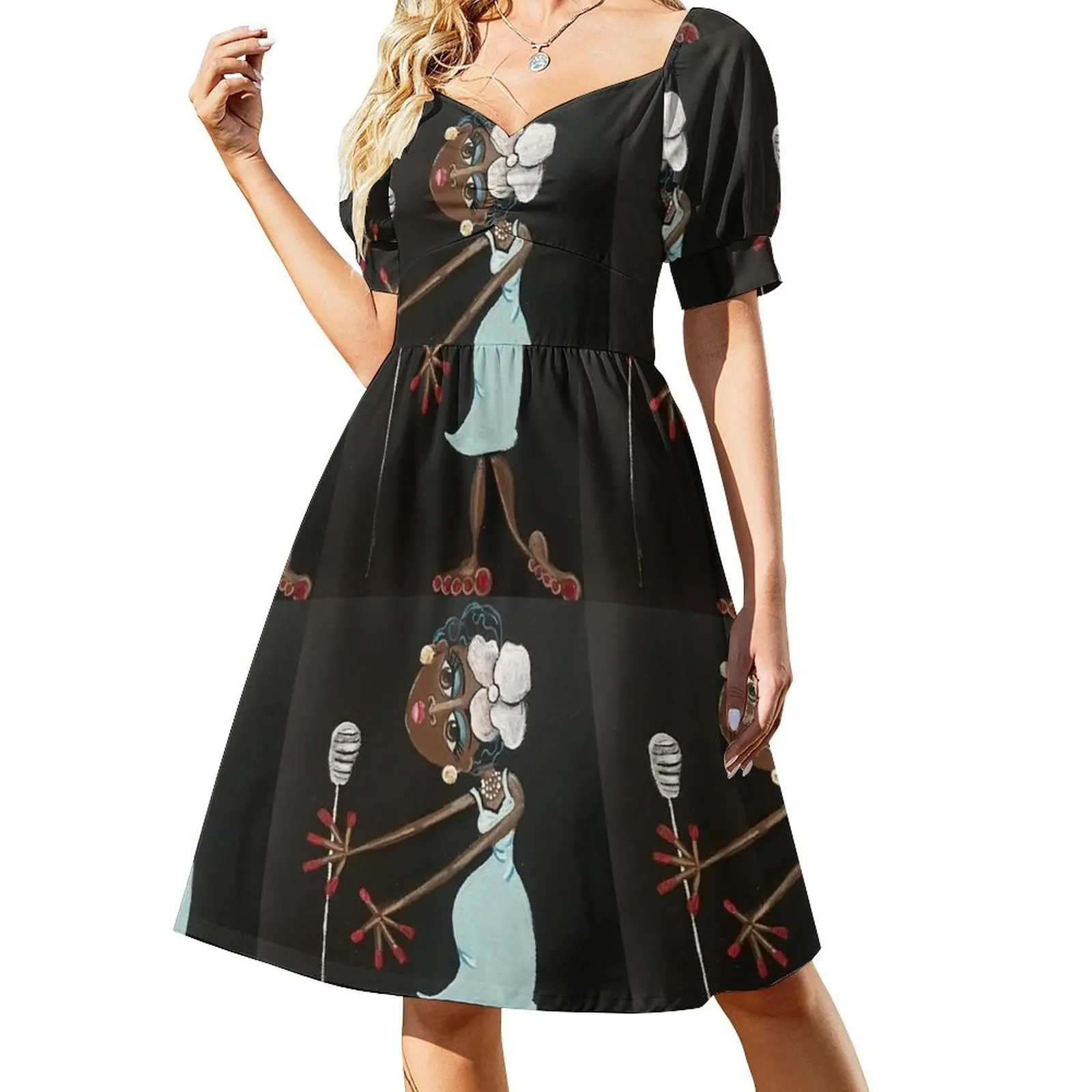 

Billie Holiday Sleeveless Dress women evening dress women's fashion dresses