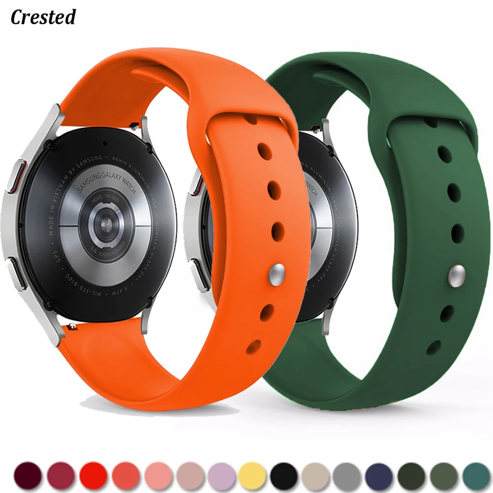 

20mm/22mm strap For Samsung Gear S3 frontier Huawei GT 2/pro Silicone bracelet Galaxy watch 3/46mm/42/Active 2/4/Classic/5 band