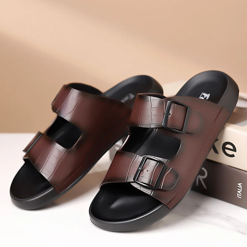 Men's Slippers Original Designer Casual Flats Luxury Slip on Shoes Slippers Outdoor Beach for Men Summer Flip Flops