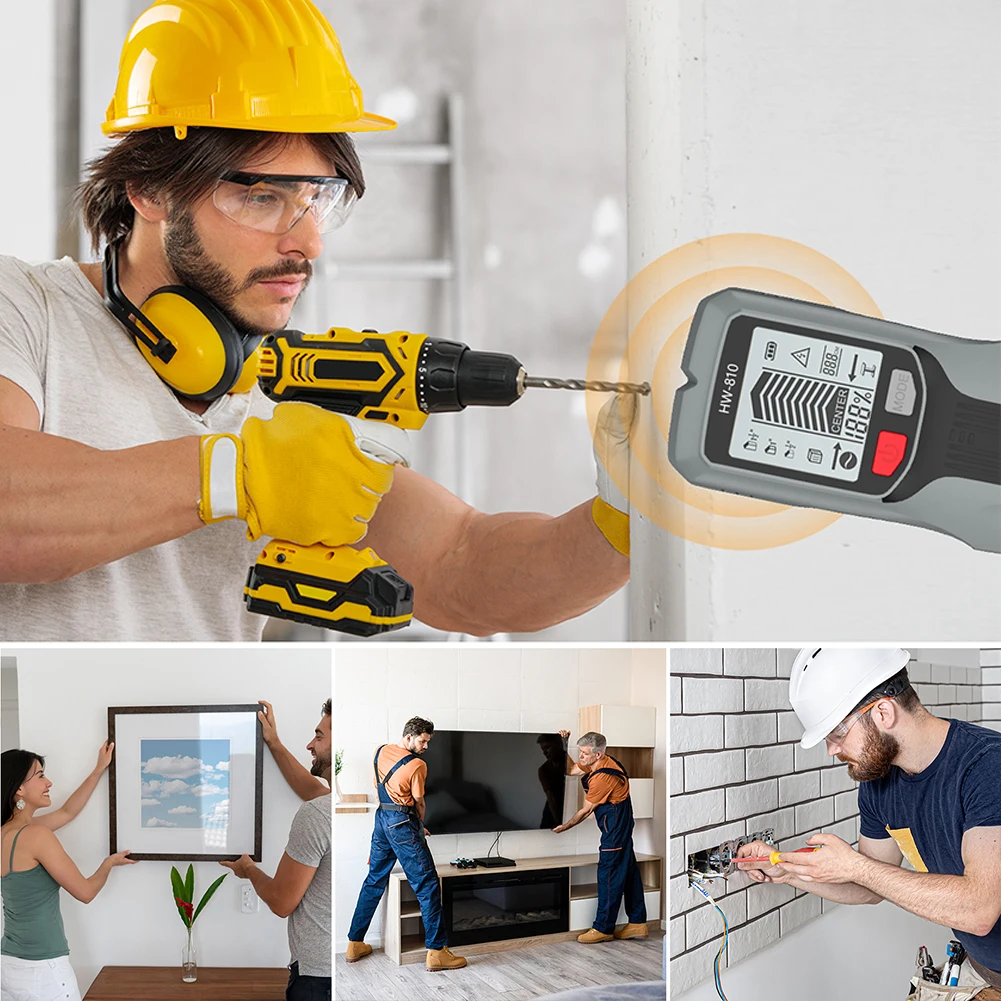 3 in 1 스마트 스터드 파인더 벽 스캐너, 목재, 자석, 금속, AC 전선 탐지용 고정밀 스터드 감지기