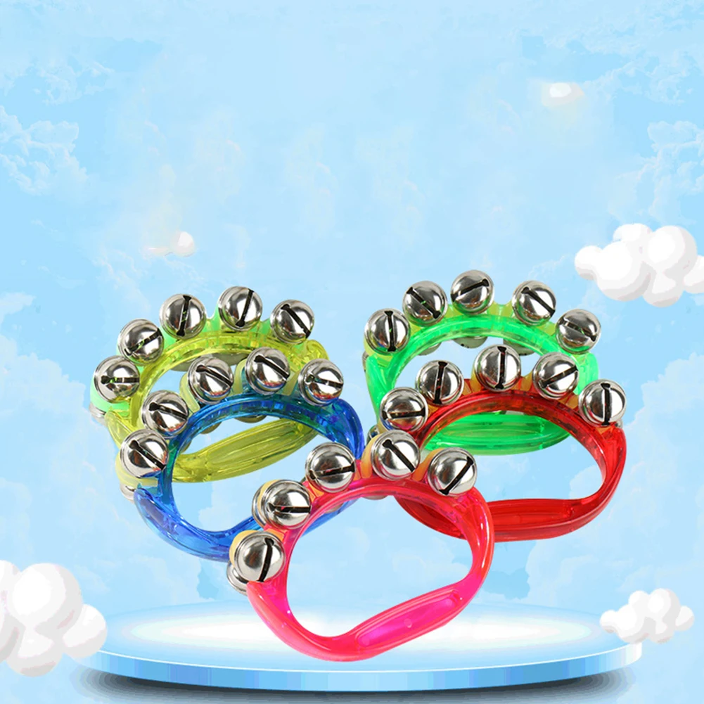 Double Row Metal Jingles Hand Held Percussion Half-Moon Tambourines musical percussion instruments Musical Instrument Gifts For Kids Adults Party