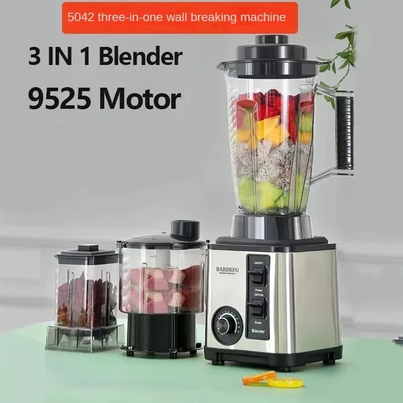 220V 3L 3in1 blender European stainless steel high capacity metal wall breaker Juicer Meat grinder