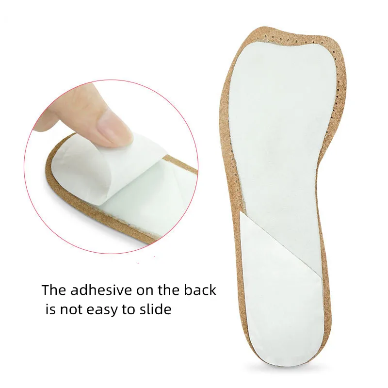 Genuine Leather Silicon Gel Insoles for Women 3/4 Sweat-absorbing Deodorant High-heeled Shoes Sole Stickers Soft Comfortable