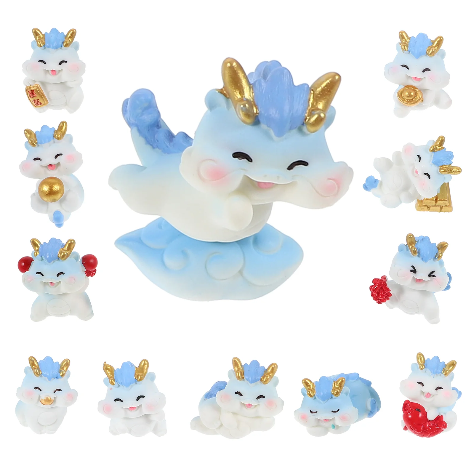 

Dragon Chinese Zodiac Figurines Miniature Dragon Figurines 2024 Year Of The Dragon Statue Fengshui Ornament Micro