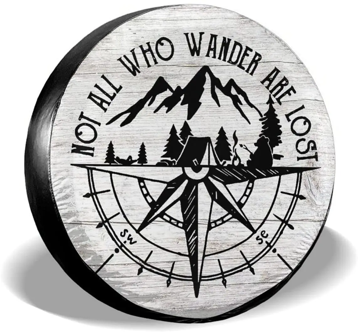 

Hitamus Not All Those Who Wander Are Lost Spare Tire Cover Universal Fit for Jeep Wrangler Rv Car Cover Car Accessories