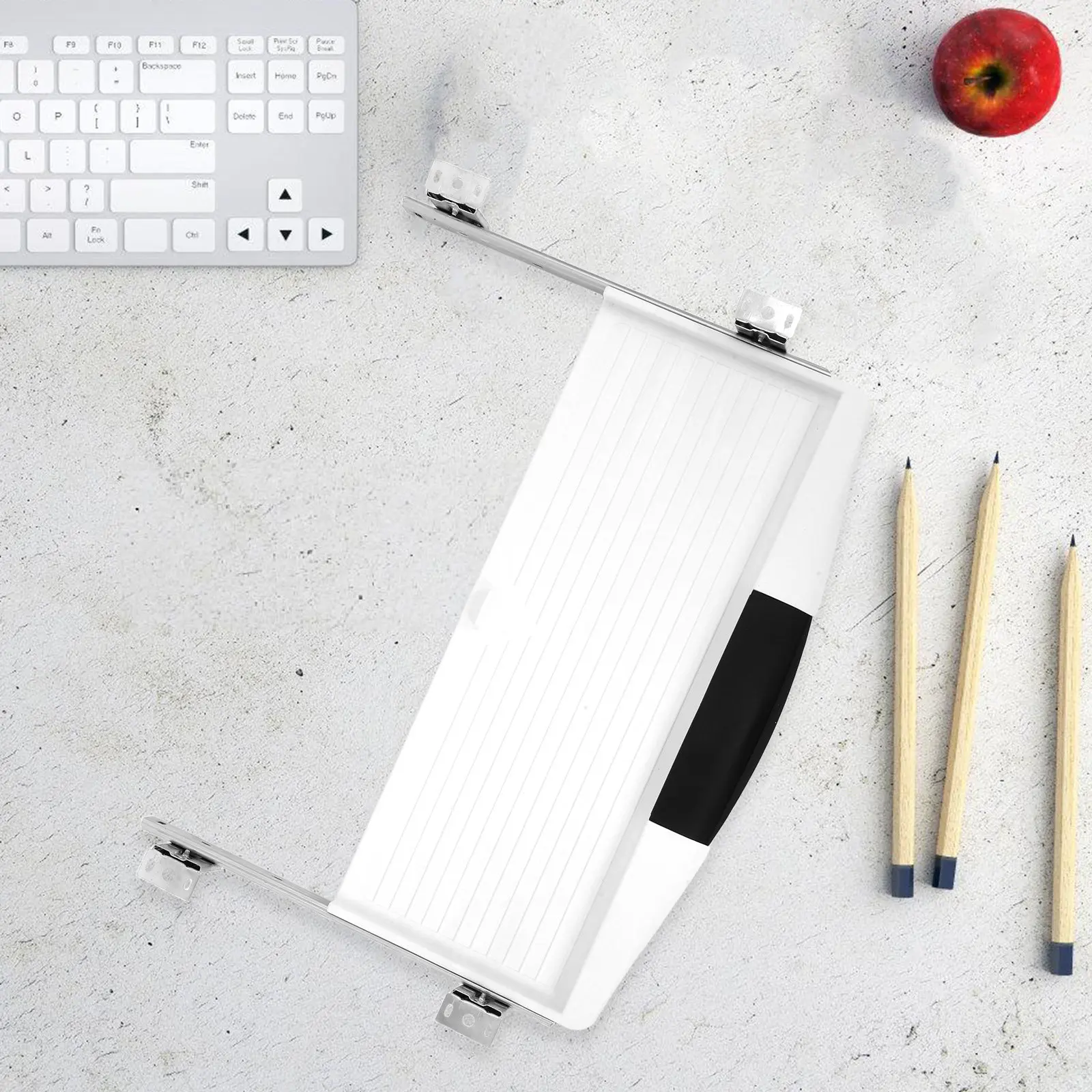 책상 아래 슬라이드 아웃 키보드 트레이, 인체공학적 ABS 데스크탑 정리함, 공간 절약형 풀아웃 키보드 홀더 (가정 및 사무실용)