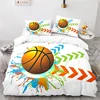 Boys Basketball Bedding Set Sports Theme 3D Ball Duvet Cover Full King For Teen Men Microfiber Competitive Game Comforter Cover 3