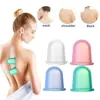 1PC Chinese Medical Vacuum Cans Silicone Cupping Cup Cellulite Suction Cup Therapy Tool Back Body Anti-cellulite Massage Jar 6