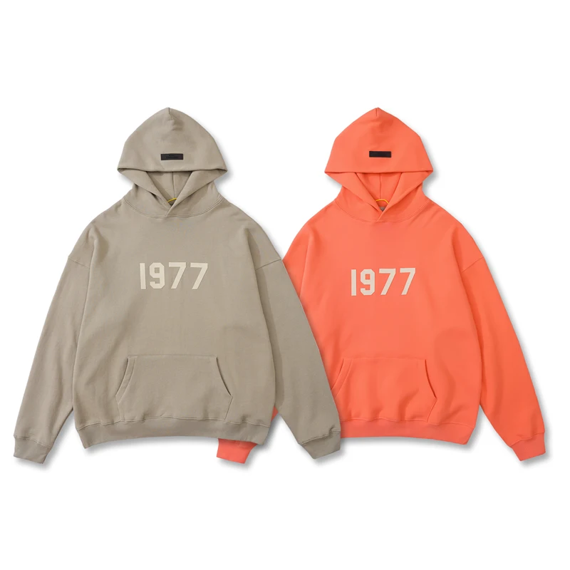 

22FW Front Flocking Printing Number Hoodie USA Autumn Winter Skateboard Hoody Fleece Warm Hooded Sweathirt