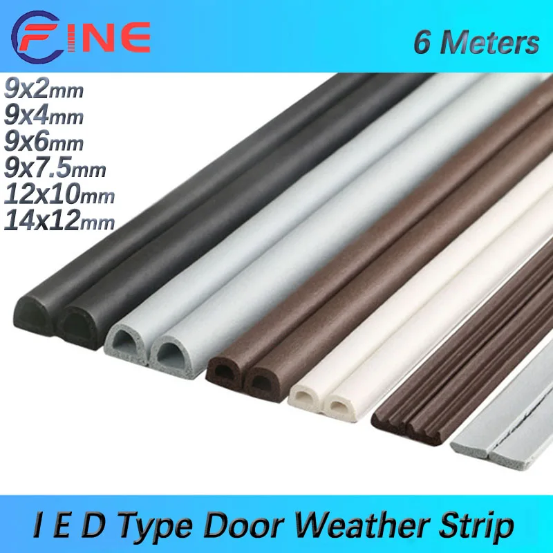 Multi-Purpose Self-Adhesive Weatherproof Seal Tape - Dustproof and Soundproof Insulation in White/Black/Grey