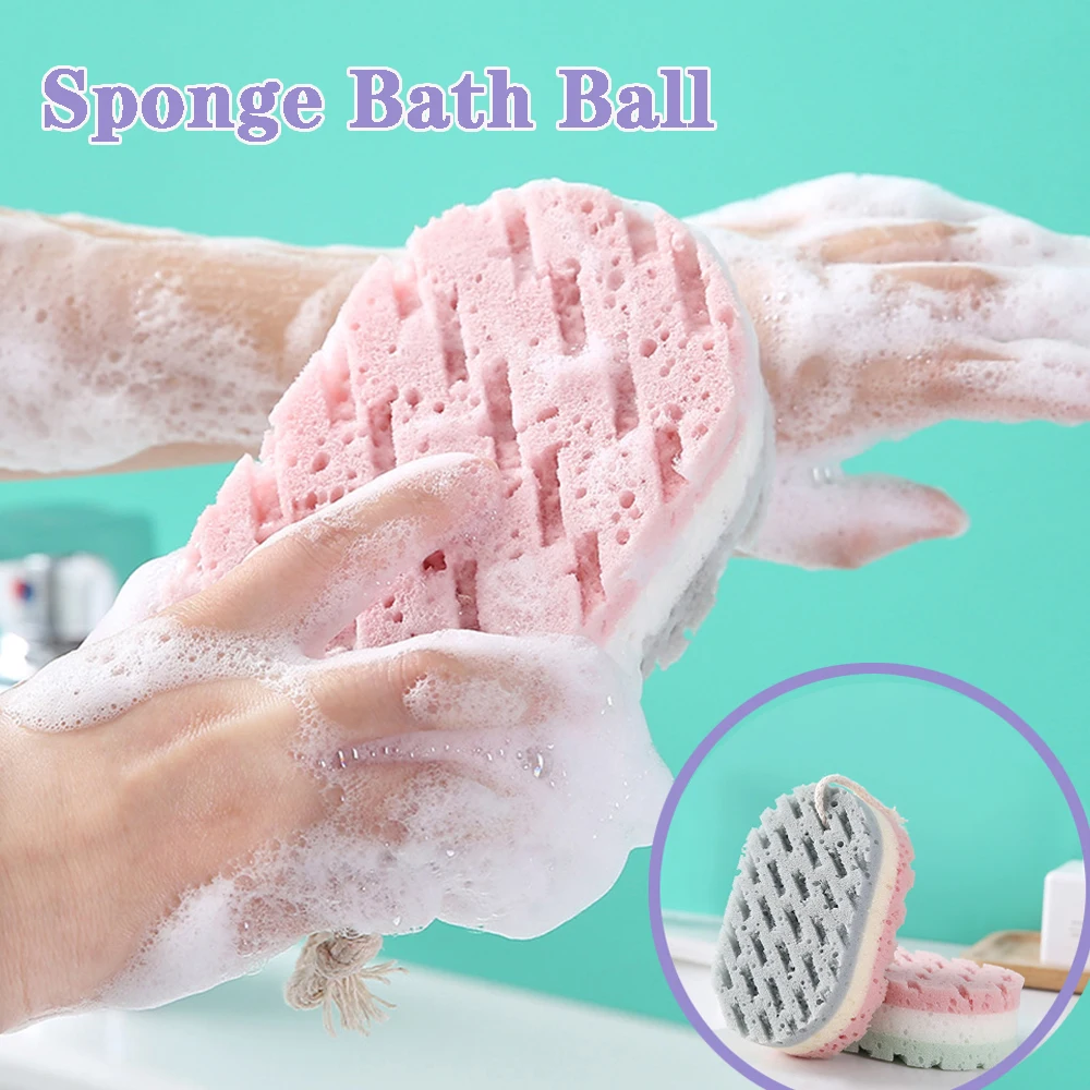1Pc Sponge Bath Ball Shower Rub For Whole Body Exfoliation Massage Brush Scrubber Body Brush Bathroom Accessories High Quality