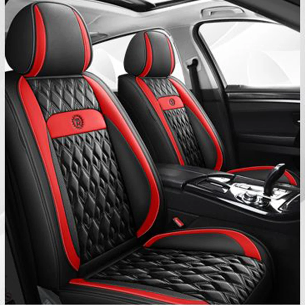 

Car Seat Cover Set Breathable PU Leather Vehicle Seat Cushion Full Surround Cover for Car Full Protection Pad Fit Front car seat