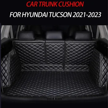 자동차 트렁크 매트, 현대 투싼 NX4 2021 2022 2023, 먼지 방지, 완전히 둘러싸인 트렁크 매트, 후면 화물 트레이, 자동차 액세서리