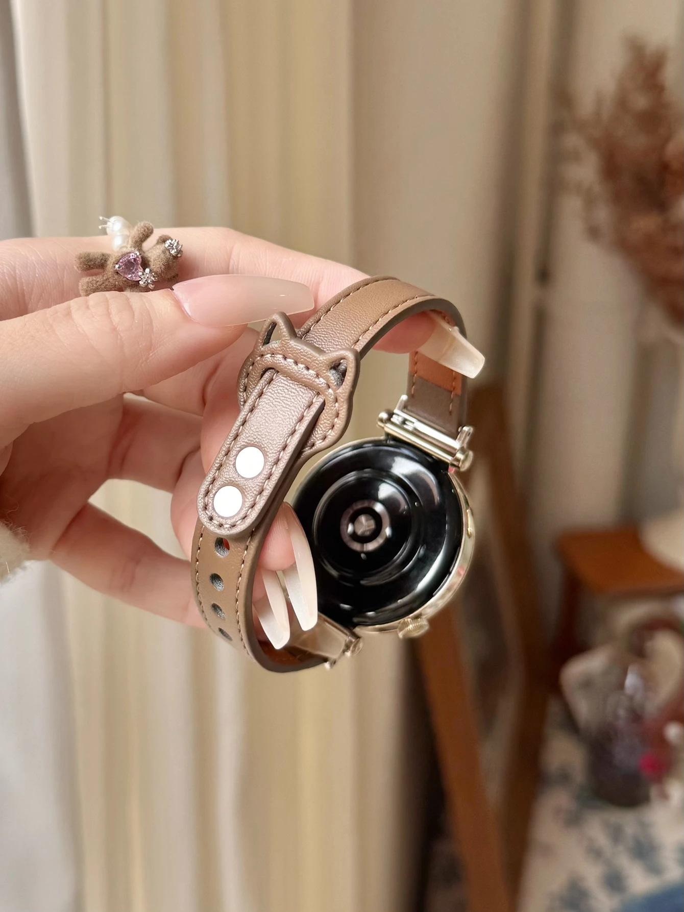 Elegant Genuine Leather Band Strap with Cute Correa Design, Available in 18mm, 20mm, and 22mm