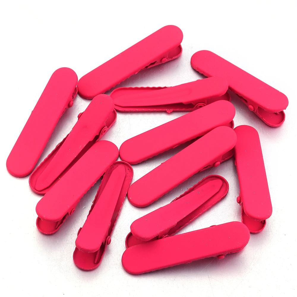 20 teile/los Makronen Farbe Metall Haarnadeln 5 cm Ellipse Haar Clips Haarspange Einstellung Basis Für DIY Schmuck Machen Haar Zubehör – Detail 7