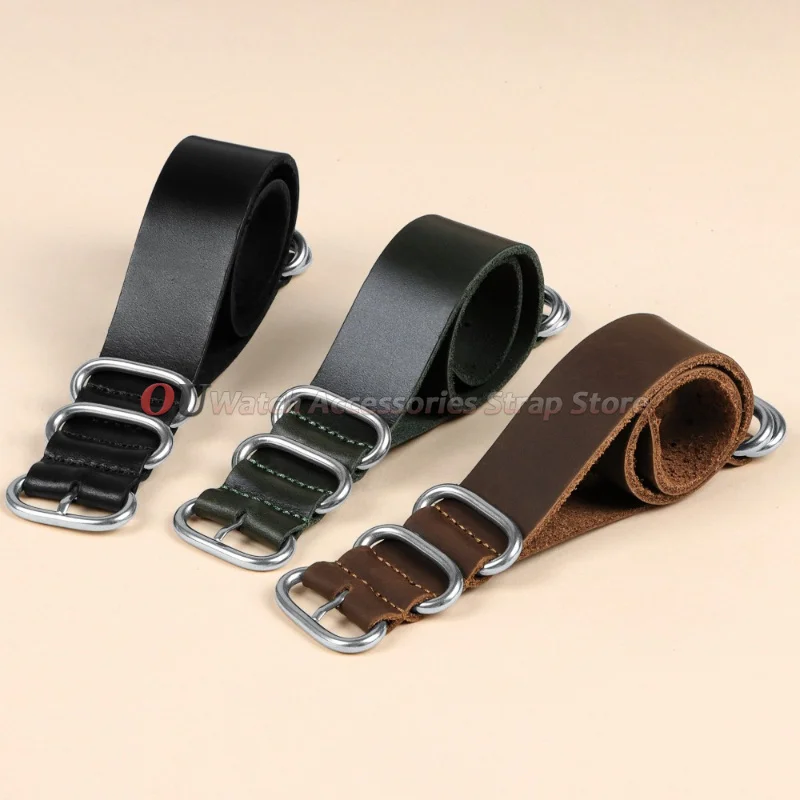 Vintage Genuine Leather Watch Bands - Premium Adjustable Replacement Accessories