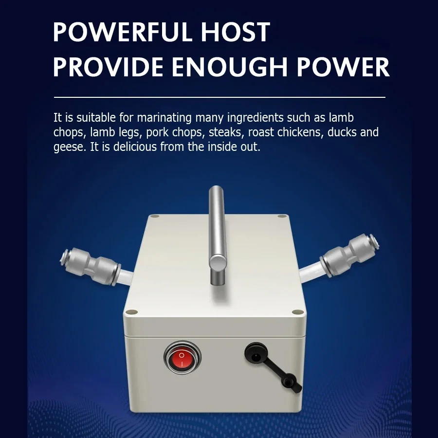 Automatic High Pressure Meat Marinade Gun Machine Pump Flavouring Needle Injector for BBQ Lamb Shanks Whole Lamb Chops Beef
