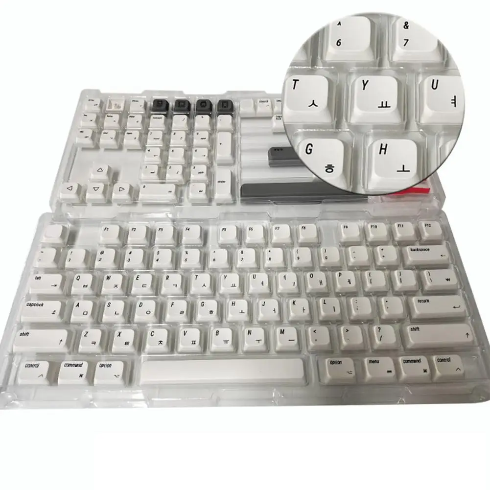 127 키 Xda Pbt 키캡, 영어, 일본어, 러시아어, 한국어 염료 승화 키캡, 체리 Mx DIY 기계식 키보드 A5l6