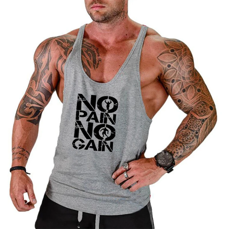 

Summer Y Back Gym Stringer Tank Top Men Cotton Clothing Bodybuilding Sleeveless Shirt Fitness Vest Muscle Singlets Workout Tank