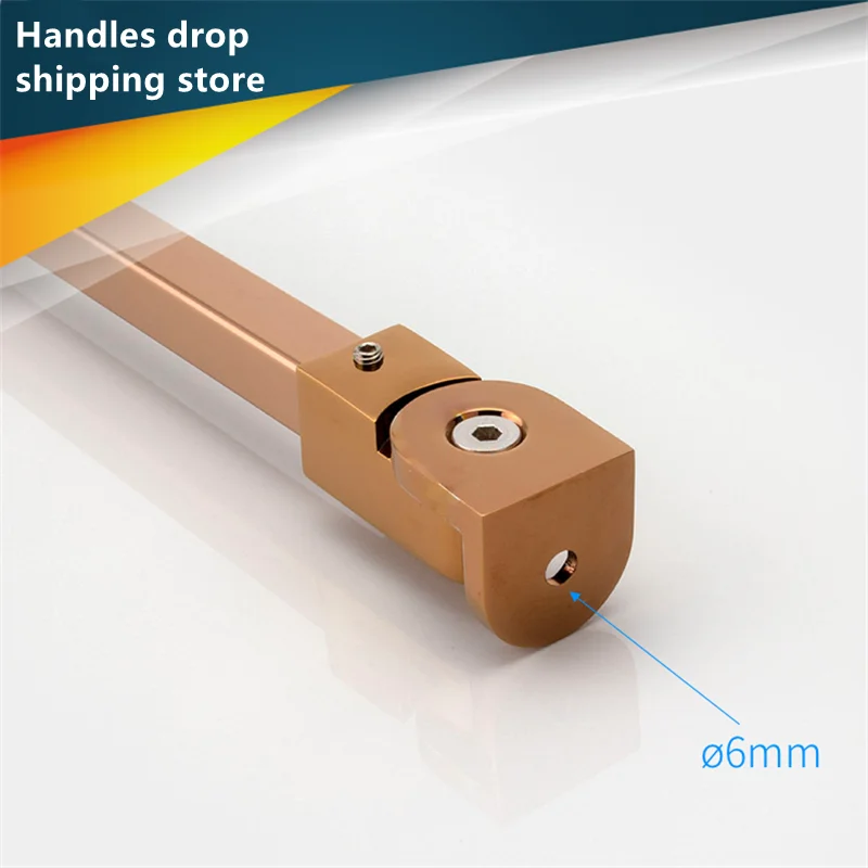 Rose Gold Shower Installation Kits Shower Glass Clamp Bracket Glass Door Handle Hinge Enclosure Panel Support Bar