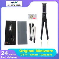 MINIWARE Portable Digital Smart Tweezers DT71 LCR SMD Tester 10KHz Meter Signal Generator Debugging Reparing Tool OLED Display 1