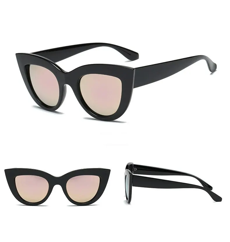 Neue europäische und n Retro Cat-Eye Sonnenbrille weibliche Gesichts rasur Sonnenbrille – Detail 9