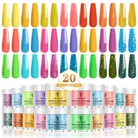 20 Color Acrylic Nail Powder Set, Fine Glitter, Ideal For Women Party Favors 1