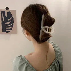 1pc Korean Style Simple Hair Clip Ins Hair Clip Headdress Jelly Color Large Hair Claw Clip Hair Accessories Claw Clip Shark Clip