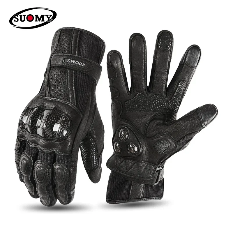 

Leather Motorcycle Gloves Breathable Wear-resistant Motorbike Riding Glove Men Women Motocross Moto Accessories