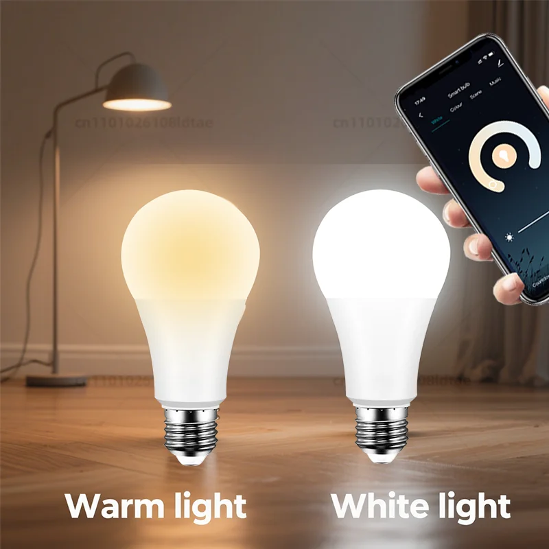 WiFi Smart LED Bulb - Dimmable E27 LED Light with Alexa & Google Voice Control