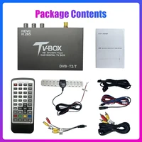 Автомобильная цифровая ТВ-приставка DVB-T/T2 HEVC H. 265 HD Мобильная Автомобильная ТВ-приставка DVB-T стандартная тюнер высокоскоростной мощный сигнальный приемник — изображение 5