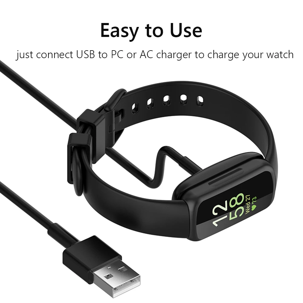 Fitbit Inspire 3  USB  ũ ũ ڵ, ũ ̺ ü  ũ, ð ׼, 50 cm, 100cm, 5V 1A