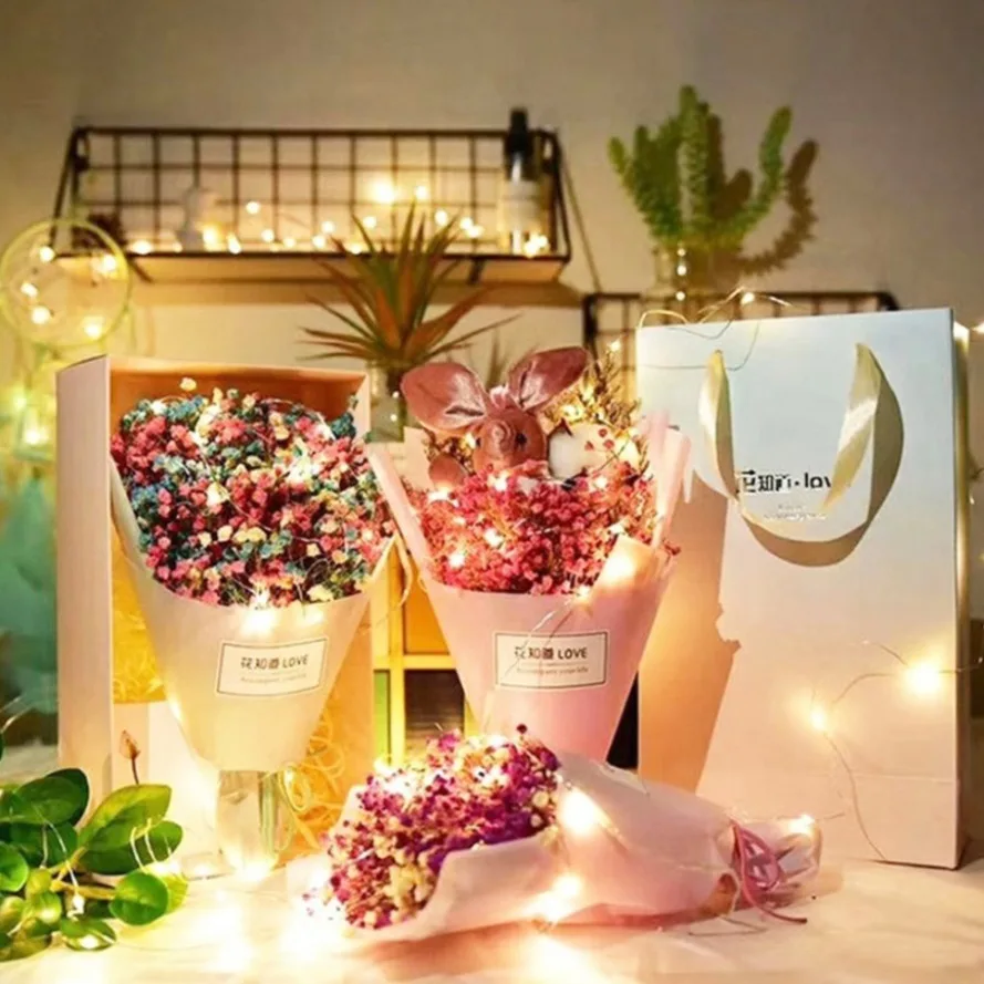 1M 2M 3M 5M Fairy Lights LED Copper Wire String Lights Outdoor Garland Wedding Light for Home Christmas Garden Holiday Decoration