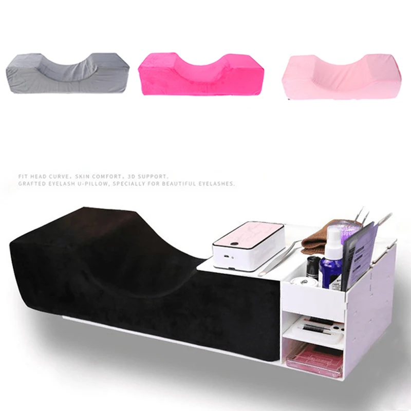 

Lash Pillow Neck Support Eyelash Pillow Soft Grafting Eyelashes Memory Foam Makeup Salon With Pocket Eye Lash Extension Supplies