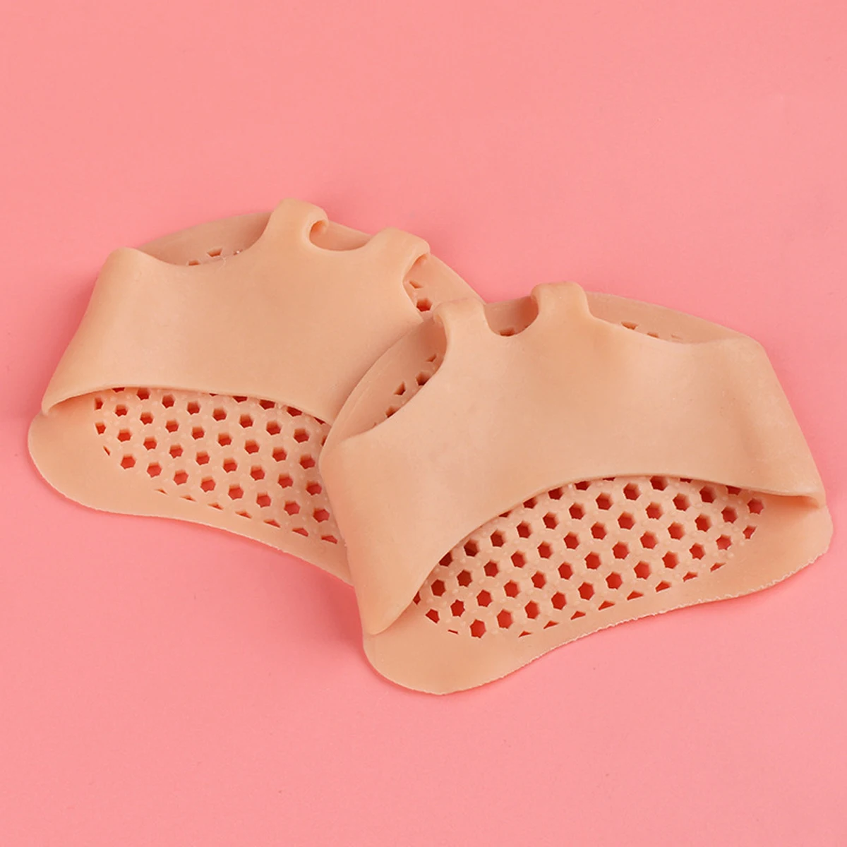 Forefoot Pads Pain Relief Support Front Feet Care Slip Resistant Pads Prevent Grind Feet Foot Care Pad （white&skin color）