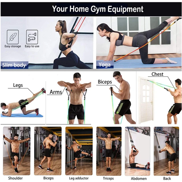 200lbs Resistance Bands Set Exercise Workout Loop Bands Gym Training Fitness Sports Gym Equipment for Home Bodybuilding Weight 6
