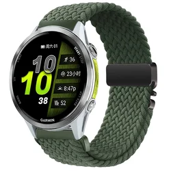 Nylon Braided Strap with Parachute Buckle Bracelet - Durable and Stylish Watch Band 45mm - 20MM Width Band (Army green)