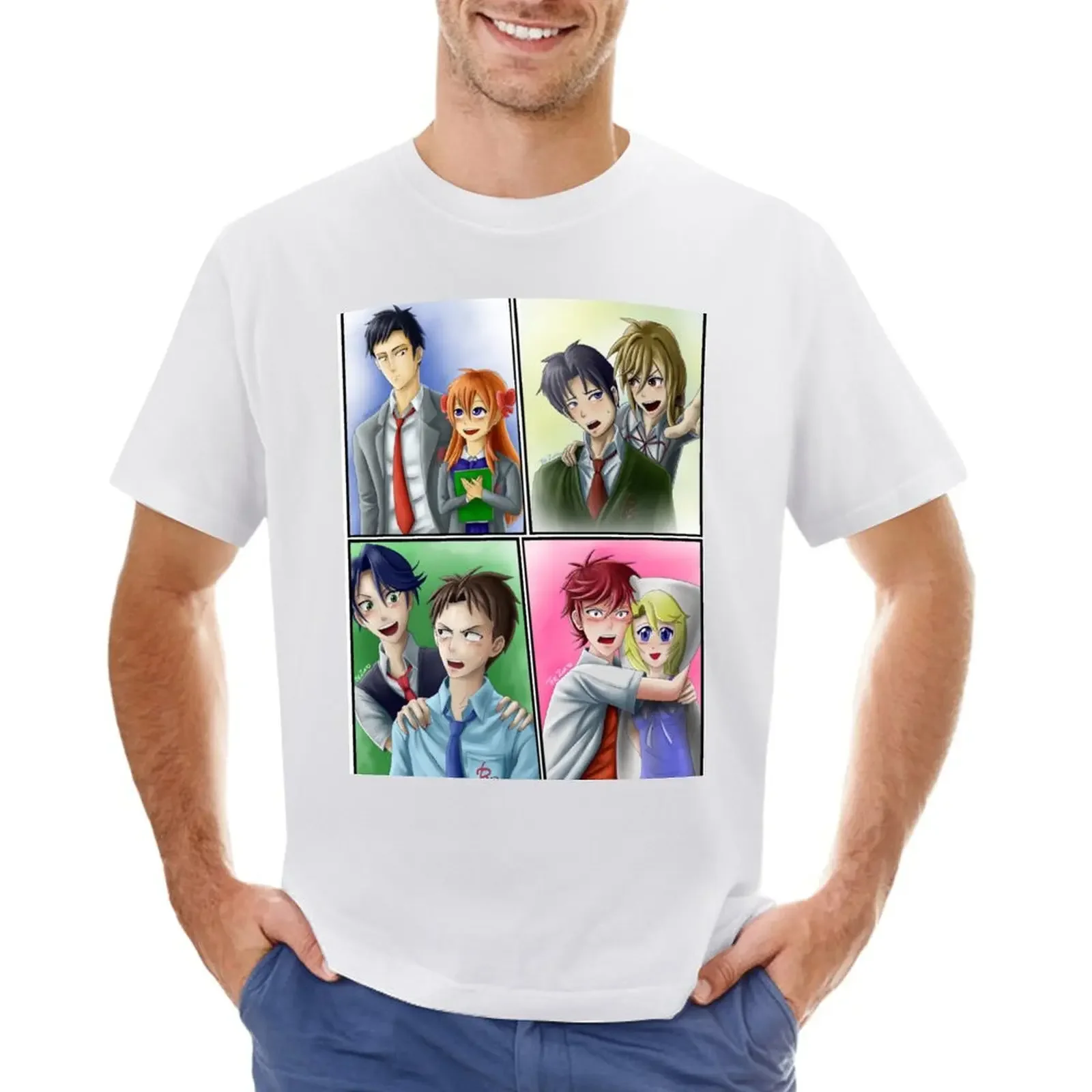 Футболка в стиле манга, большие размеры