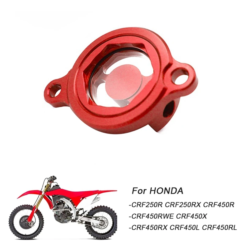 

Motorcycle Transparent Engine Oil Filter Cover Parts For Honda CRF250R CRF250RX 2019-2023 CRF450X