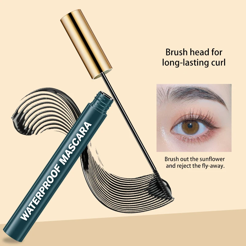 

Silk Fiber Black Mascara Waterproof Long Lasting Extension Eyelashes Lengthening Curling Mascara Black Eyelash Makeup Cosmetic