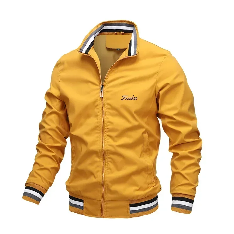 2024 Embroidery Brand Logo Golf Jacket Men's Clothing Autumn Casual Sports Jacket Fashion Spring Windproof Men's Bomber Jacket