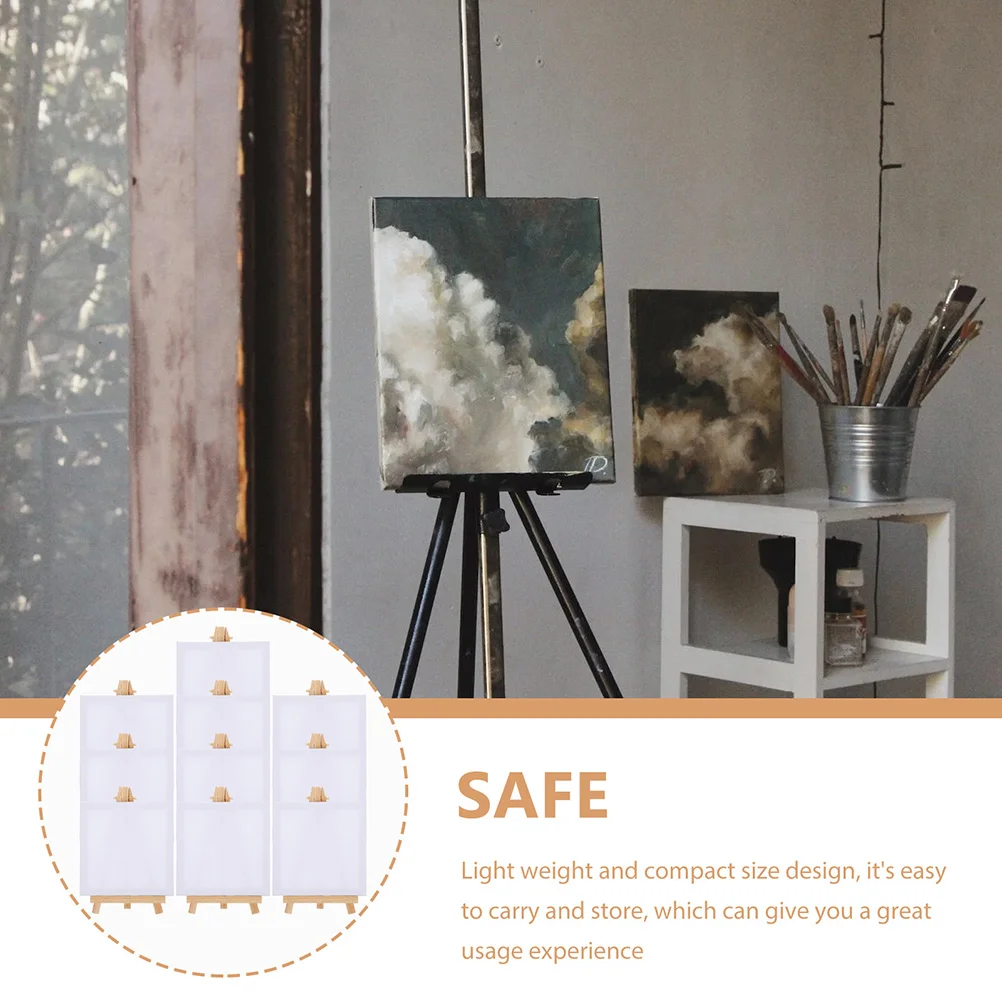 15 Sets Mini Frame Large Easel Table Top Stand for Painting Frames Wooden Watercolor Travel Small Easels Display