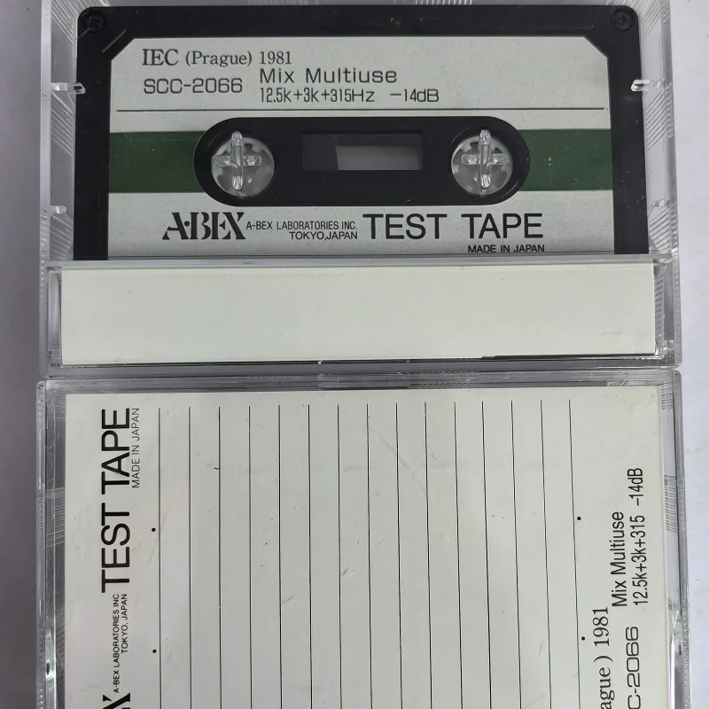 ABEX Test Tapes SCC-2066 Mix Multiuse Multi-Purpose Hybrid Test Tapes Frequency Speed & Flutter