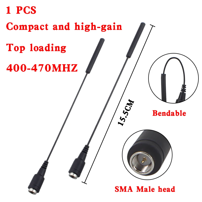 

Hand antenna 400-470 MHZ is suitable for Hytera X1P X1E PD600 PD660 PD680 intercom