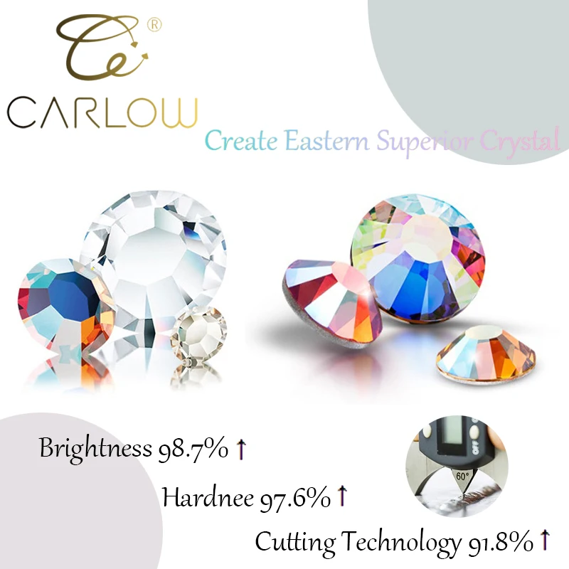 CARLOW SS4-SS20 메탈릭 햇빛 비 핫 픽스 라인스톤 골드 플랫백 유리 스톤, 3D DIY 네일 아트 액세서리 JD-125, 1440 개