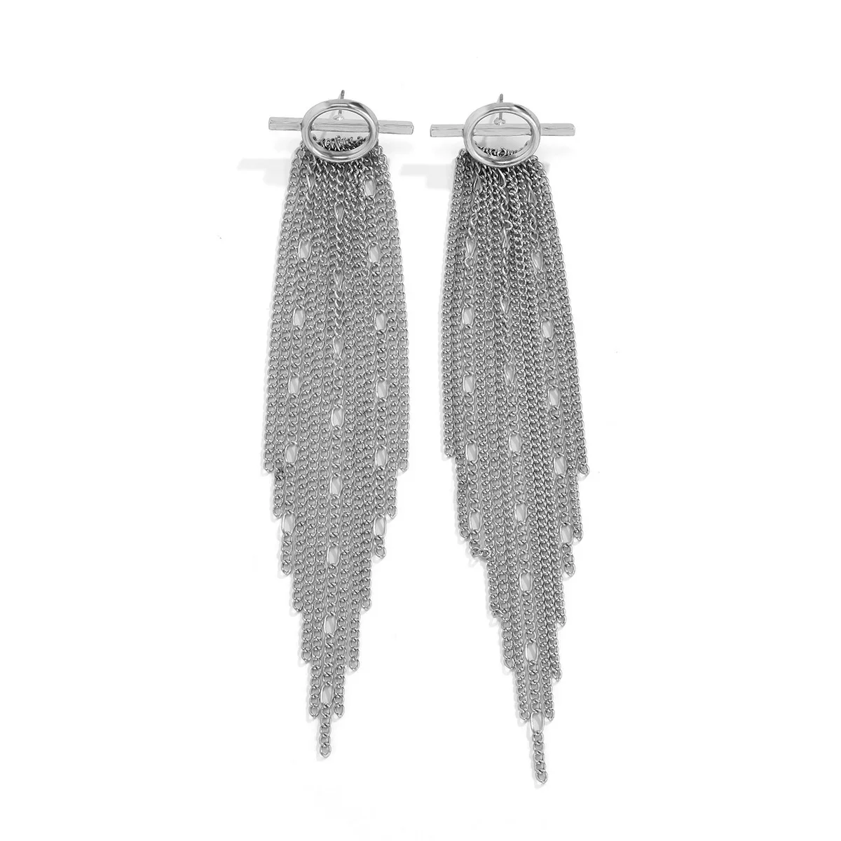 Long Chain Drop Earrings - Image 2
