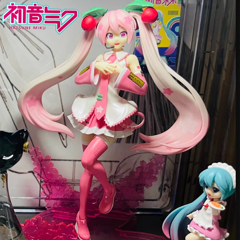 

Original New Anime Hatsune Miku 21cm Virtual Singer Manga Statue Figurines Model Toys Computer Desk Cake Decoration Cute Toys